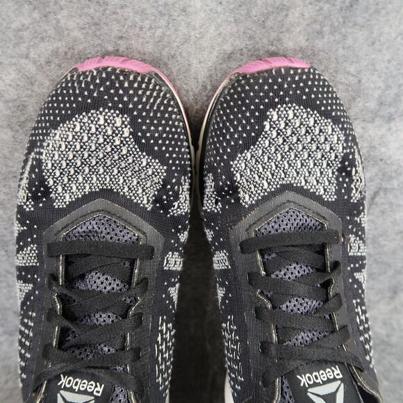 Reebok Shoes Womens 6 Athletic Trainer Running Print Smooth Clip UltraKnit Black - Picture 7 of 13